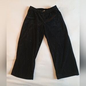 Genuin Kids Oshkosh 5T Stripped Black Velvet Sparkle Pants
